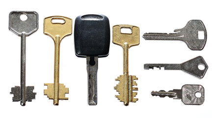 Keys isolated on white