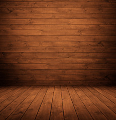 Fototapeta premium brown wooden interior room.