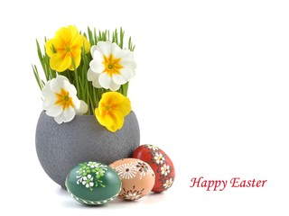 Ostereier und primula