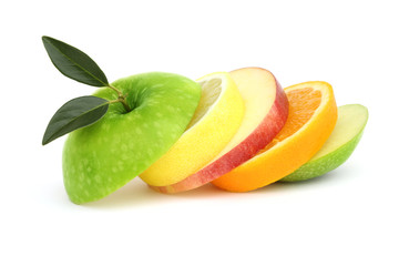 Fototapeta na wymiar mixed fruit.