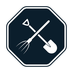 shovel and pitchfork icon