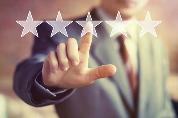Business key rating increase web icon