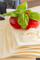 cooking italian food pasta lasagne bolognese ingredients