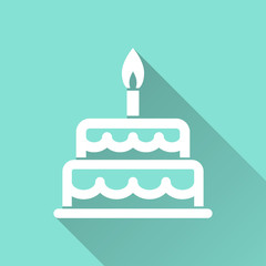 Cake - vector icon.