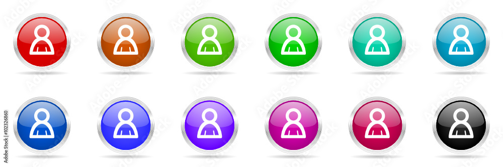 Poster man vector icons set