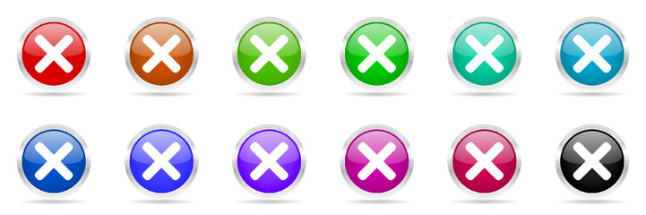 Obraz premium x vector icons set