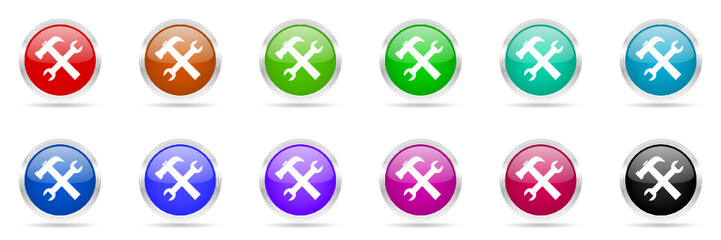 Obraz premium tool vector icons set