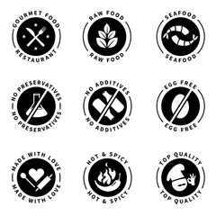 Food product badges collection 2. 