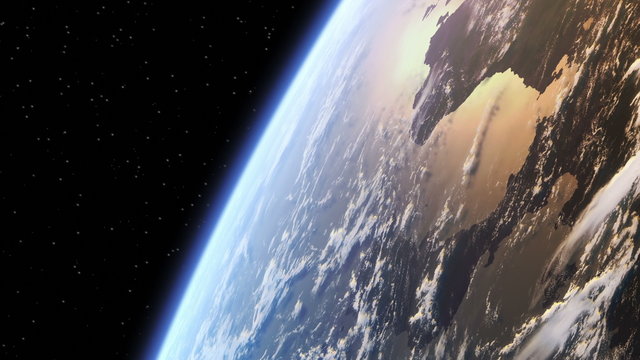 Flight Around The Earth. 4K. Loop. (3840x2160). 