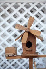 wooden bird house