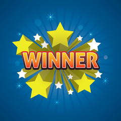 Winner - design element. EPS10, CMYK.