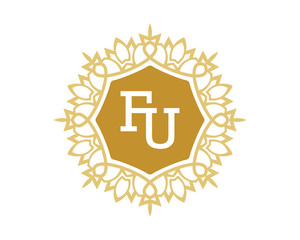 FU initial royal letter logo