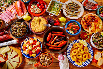 Tapas from spain mix of most popular