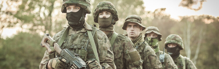Soldiers during drill