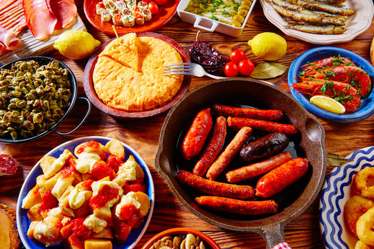 Tapas from spain mix of most popular