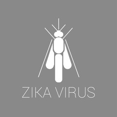 Vector abstract mosquito icon or a logo symbol