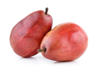 red pears isolated on white background