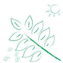 Leaf Pair Icon Vector Illustrations