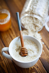 Healthy breakfast, oatmeal