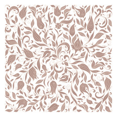 Vector illustration of square made with floral elements