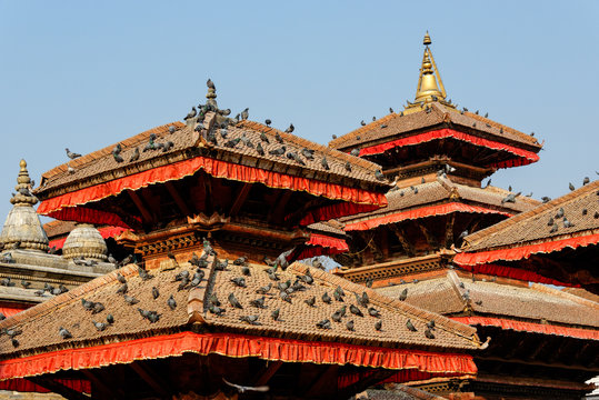 Pagodas at Durbar Square in Kathmandu