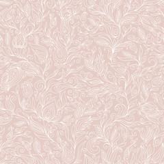 Paisley Flowers Design Elements Seamless Pattern