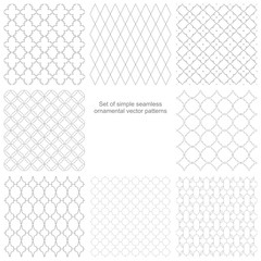 Set of seamless vector ornamental patterns.