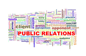 wordcloud  word tags of public relations