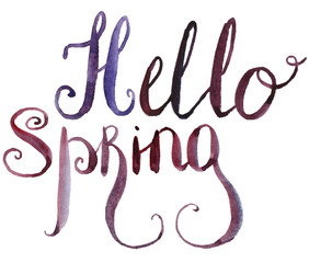Hello Spring lettering