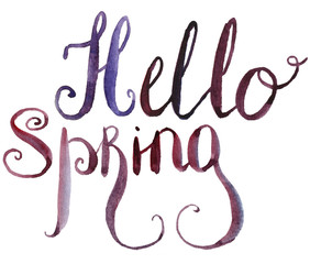 Obraz premium Hello Spring lettering