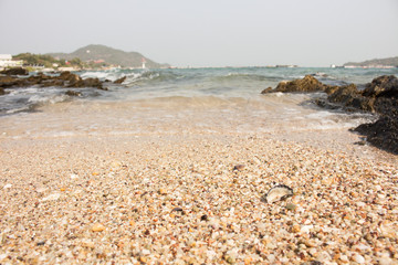 Sand, rocks in thailand sea