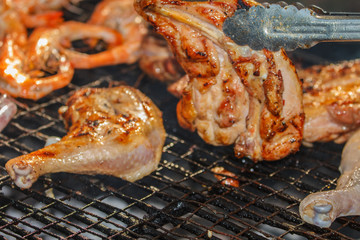 Assorted delicious grilled meat
