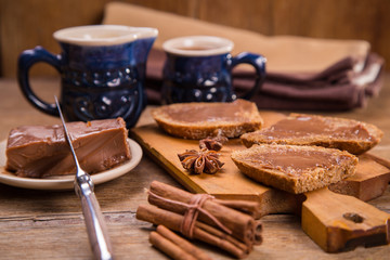 chokolate with tea