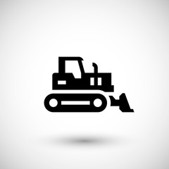 Crawler bulldozer icon