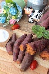 sweet potato boiled with of sugar delicious.