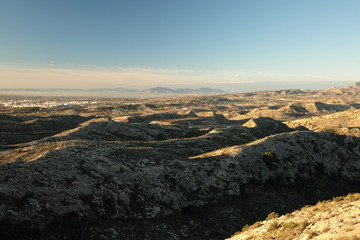 Landscape south of the province of Alicante in Spain
