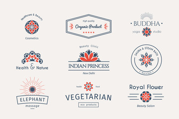 Vector asian logo templates