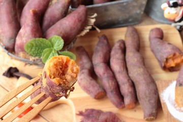 sweet potato boiled with of sugar delicious.