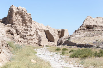 the ruins of the ancient city Sauran, Kazakhstan.