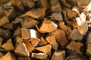 firewood as background
