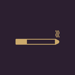 The smoking icon. Cigarette symbol. Flat