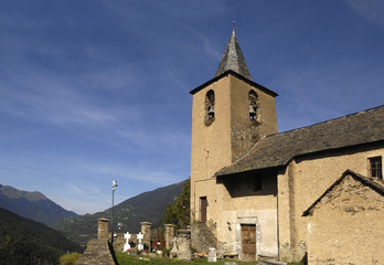 Sant Peir church, Betlan, Aran Valley  Lleida province,Pyrenees, Catalonia, Spain