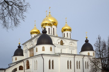 Fototapeta na wymiar Assumption Cathedral in Dmitrov, Moscow region, Russia