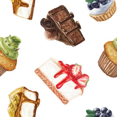 Watercolor cake pattern