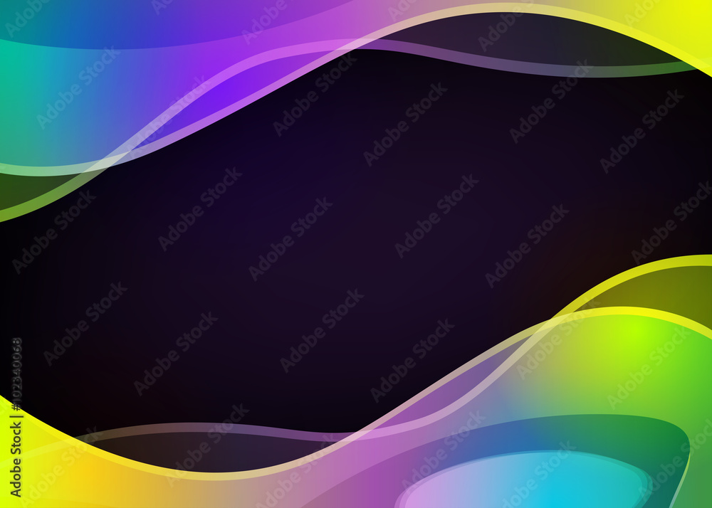 Poster abstract vector background. fluid color waves.