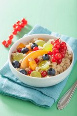 healthy breakfast quinoa with fruits berry nectarine blueberry g
