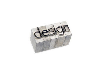 design / caracteres d'imprimerie en plomb 