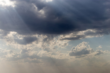beautiful clouds in the afternoon sun in the sky