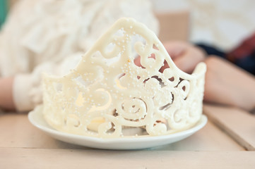 birthday or baby shower decor cake with a crown