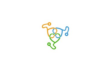 Fototapeta premium team partner medical logo